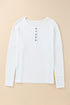 Waffle Knit Henley Top